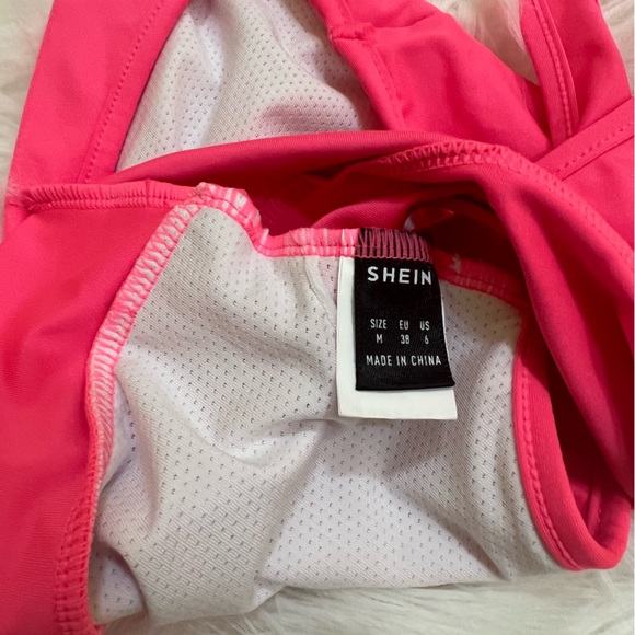 SHEIN Sports Bra Neon Pink M - Picture 2 of 2